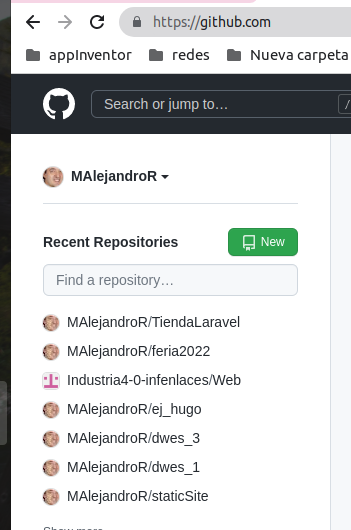 Crear un nuevo repositorio